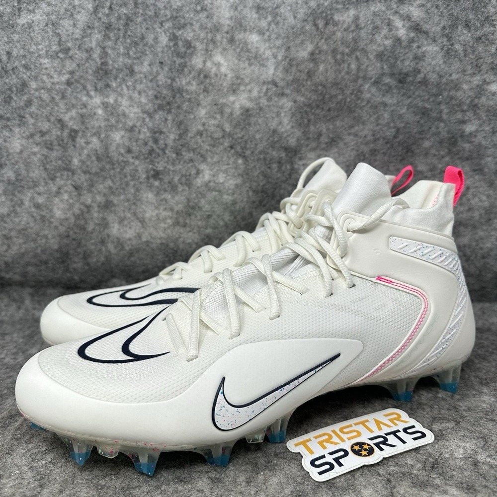 Nike Alpha Huarache 8 Elite Lacrosse Cleats Mens Size 13 Sail Pink CW440-116 LAX